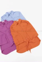 شومیز جلو گره ای کد1002719