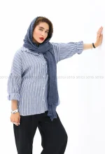 شومیز راه راه لینن کد1002935