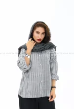 شومیز راه راه لینن کد1002935
