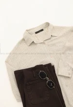 شومیز راه راه لینن کد1003013