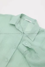 شومیز شیشه ای پشت پاپیونی کد1002874