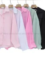 شومیز شیشه ای پشت پاپیونی کد1002874