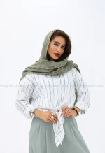 شومیز پری راه راه پفکی کد1002934
