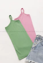 تاپ دوبند ساده رنگی بزرگ کد1001226