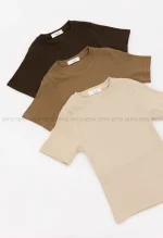 تیشرت کراپ کبریتی کشی کد1002904