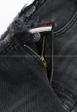 شلوار جین wide legلبه ریش