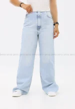 شلوار جین wide legلبه ریش کد1003049