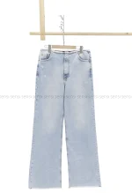 شلوار جین wide legلبه ریش کد1003049