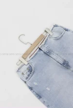 شلوار جین wide legلبه ریش کد1003049