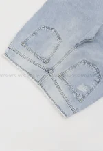 شلوار جین wide legلبه ریش کد1003049