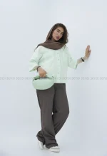 شومیز باکسی لینن آرمانی کد1003084