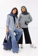 شومیز راه راه لینن کد1004019