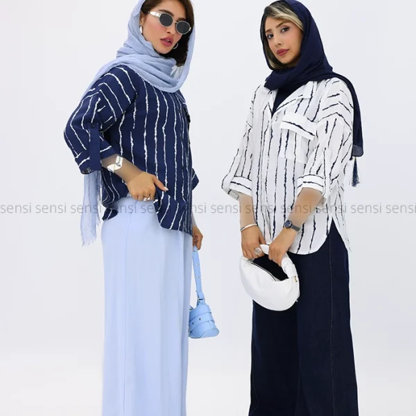 شومیز راه راه پری کد1004010