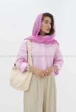 شومیز شیشه ای پولتی باکسی کد1004049