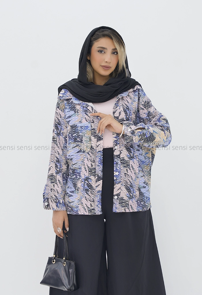 شومیز طرح دار کد1004007