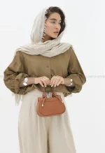 شومیز لینن باکسی کد1004041