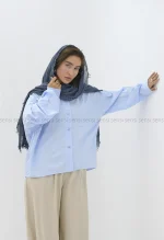 شومیز لینن باکسی کد1004041