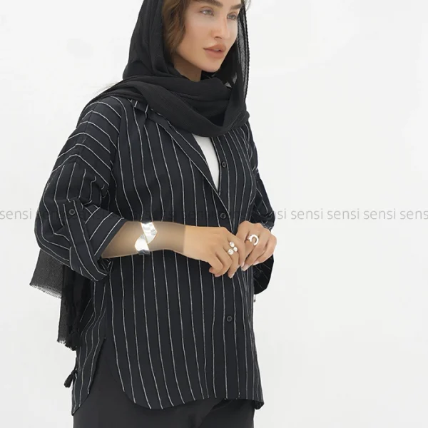 شومیز پری راه راه ابریشم کد1004012