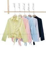 شومیز کراپ گره ای کد1003027