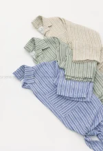 شومیز گره ای راه راه زارا کد1003089