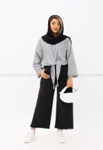 شومیز گره ای راه راه زارا کد1003089