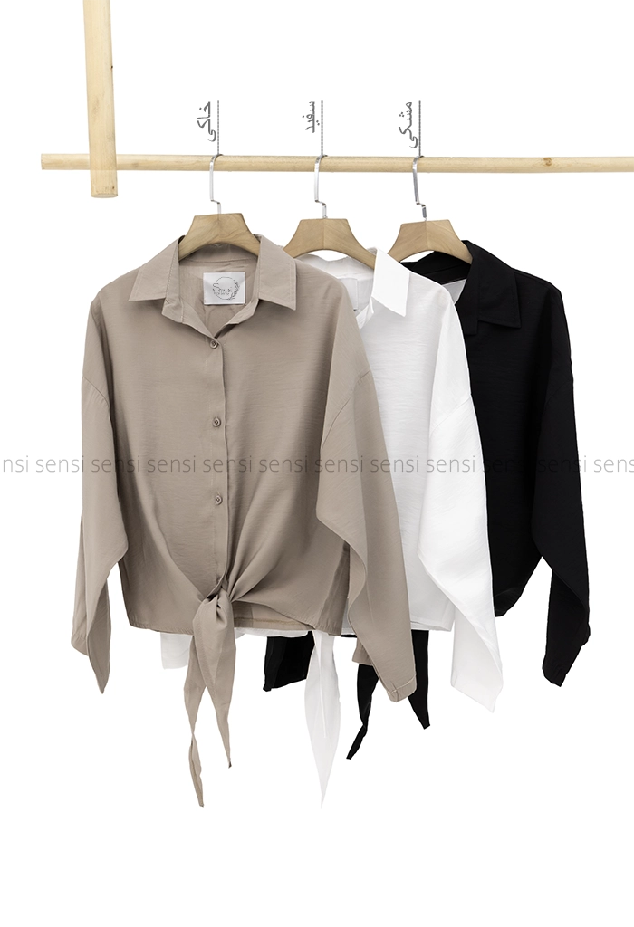 شومیز گره ای پری ساده کد1003090