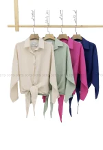 شومیز گره ای پری ساده کد1003090