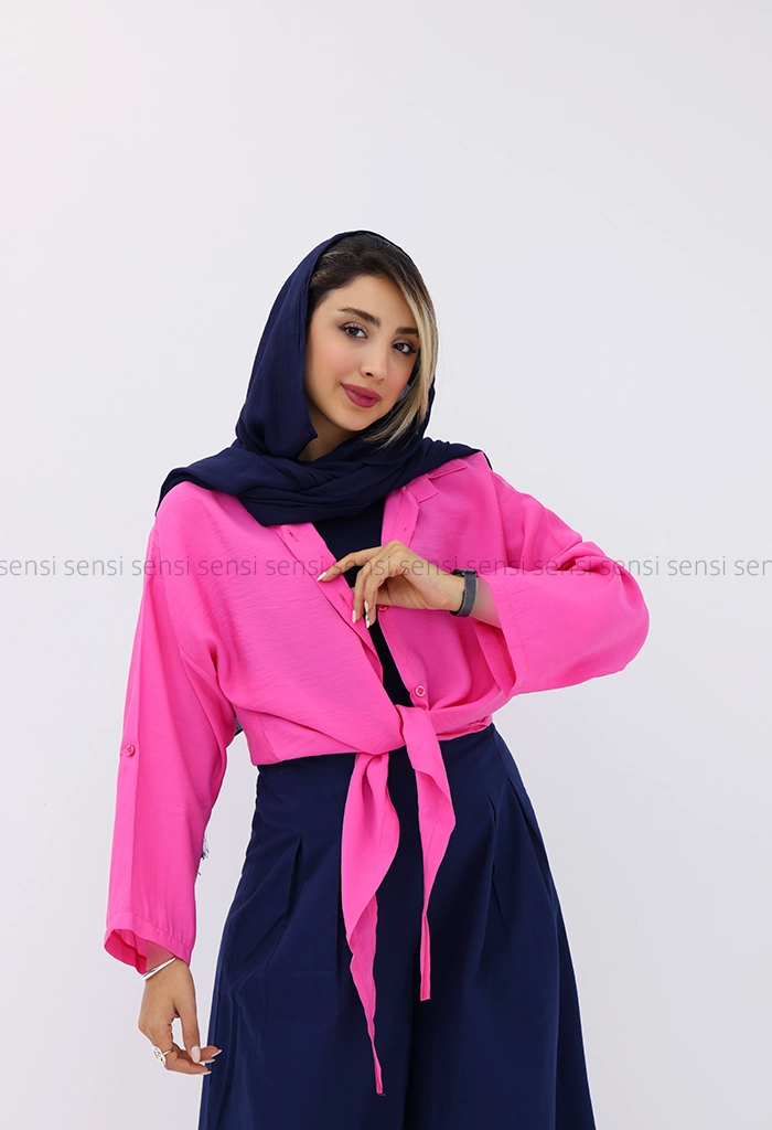 شومیز گره ای پری ساده کد1003090