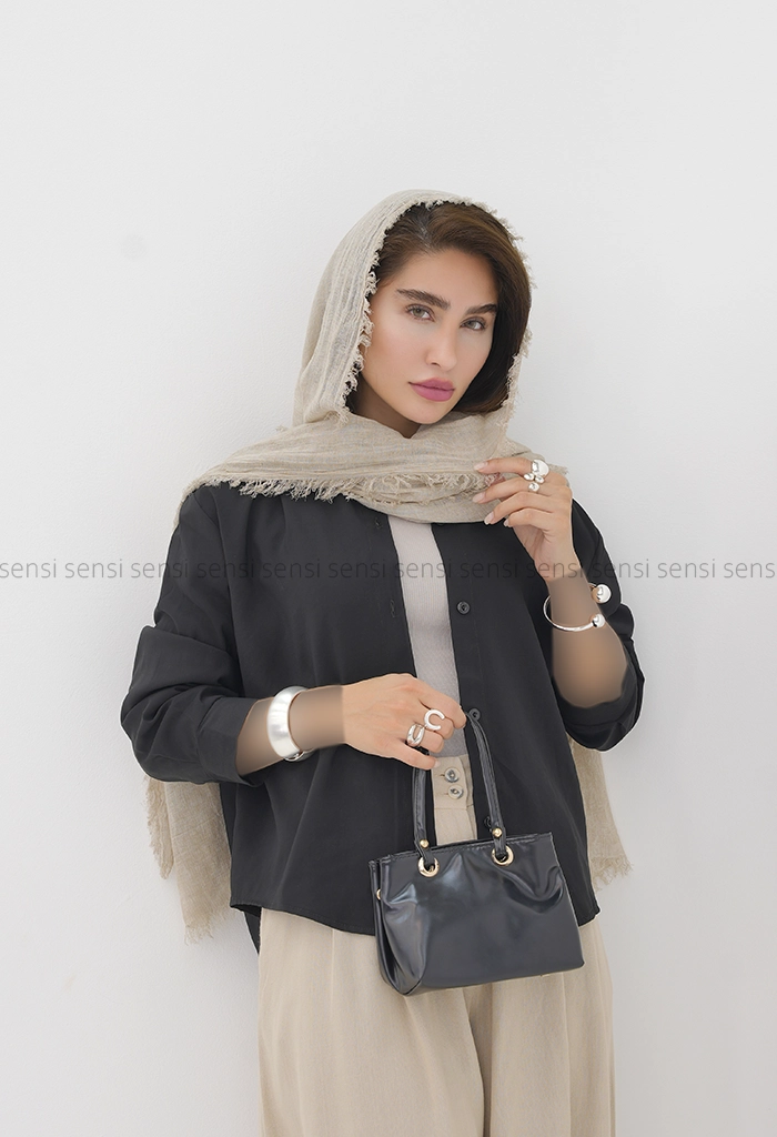 شومیز آستین بلند سیلک کد1004096