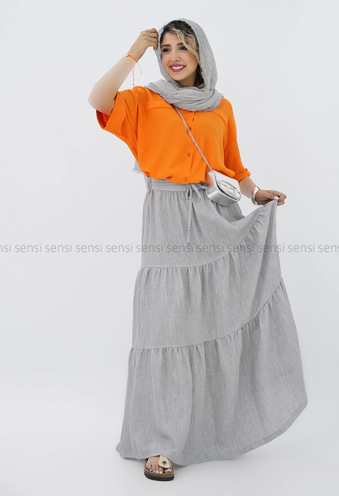 شومیز اطلس یقه انگلیسی کد1004093