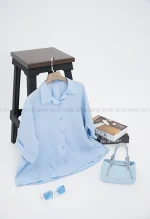 شومیز اطلس یقه انگلیسی کد1004093