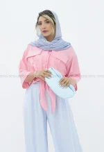 شومیز دوجیب پایین گره کد1004077