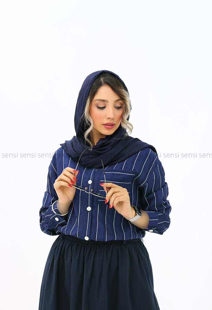 شومیز راه راه ابریشم کد1004196