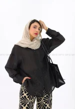 شومیز شیشه ای تک جیب کد1004190