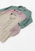 شومیز شیشه ای پاستیلی کد1004191