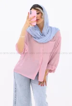 شومیز شیشه ای پاستیلی کد1004191