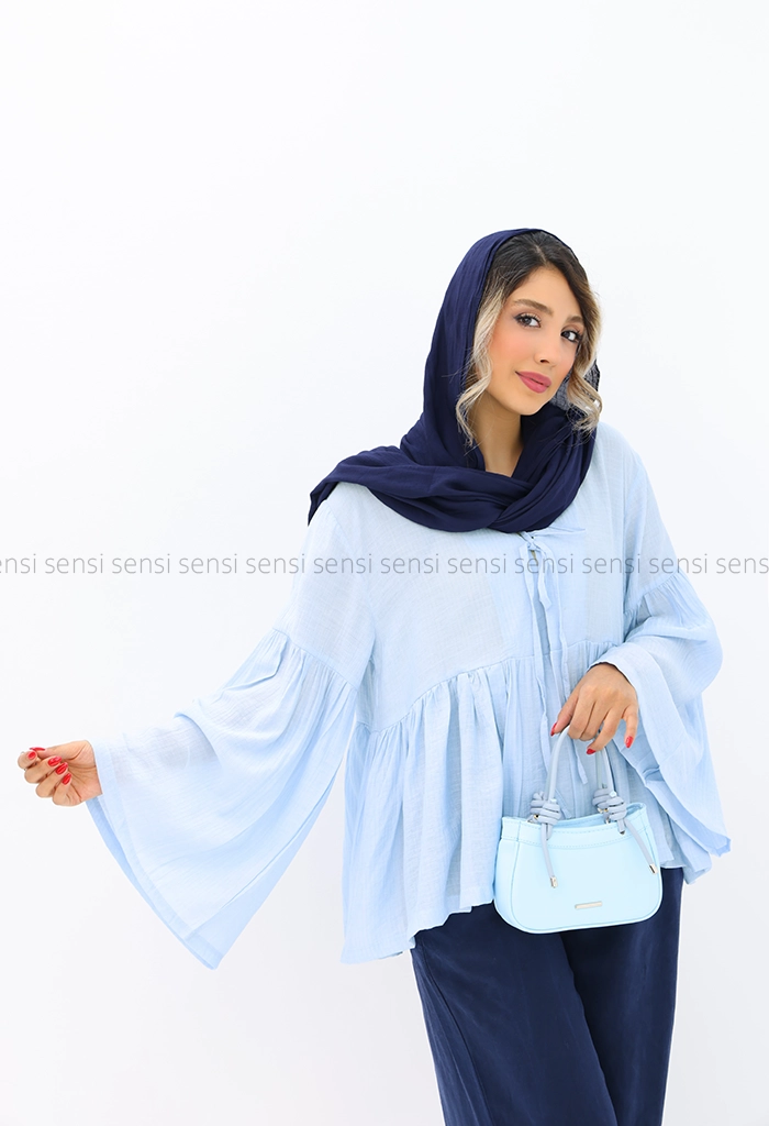 شومیز عروسکی آستین چین کد1004198