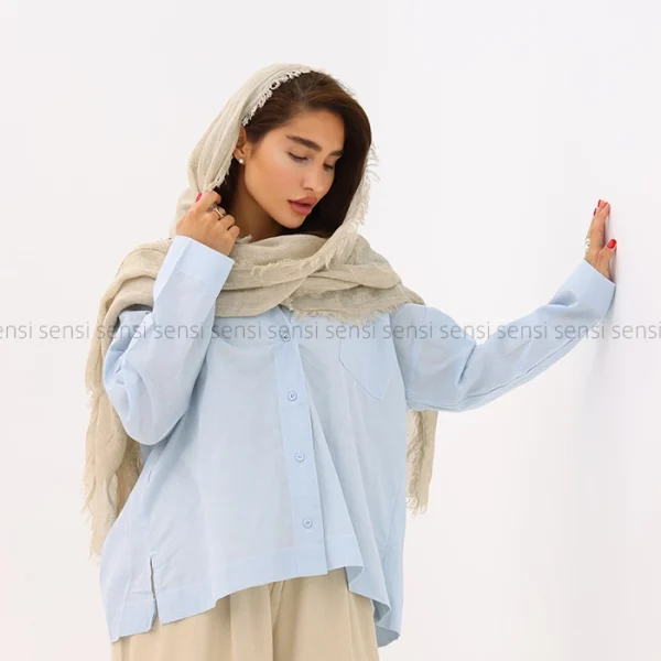 شومیز مانتویی یقه vکد1004181