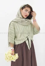 شومیز کراپ پری راه راه کد1004120