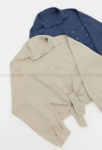 شومیز کراپ گره ای کد1004097