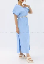 پیراهن یقه هفت کرکره ای کد1004053