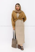 پیراهن یقه هفت کرکره ای کد1004053