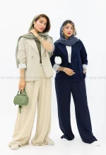 کت لینن آستین آستر دار کد1004064