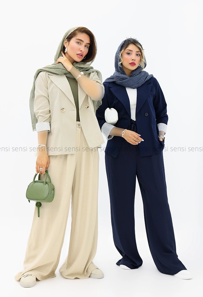 کت لینن آستین آستر دار کد1004064