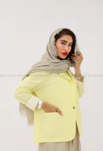 کت لینن آستین آستر کد1004097
