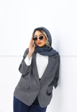 کت لینن تک دکمه نهال کد1004185