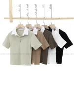 کراپ یقه پوپلین کد1004112