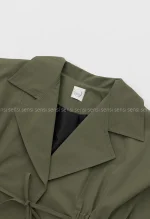 بارانی کمرکش کتان کد1004289