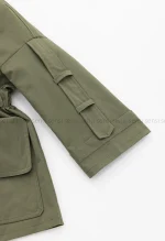 بارانی کمرکش کتان کد1004289