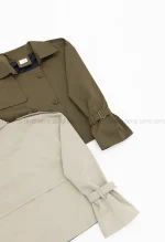بارانی کوتاه جلودکمه کد1004292